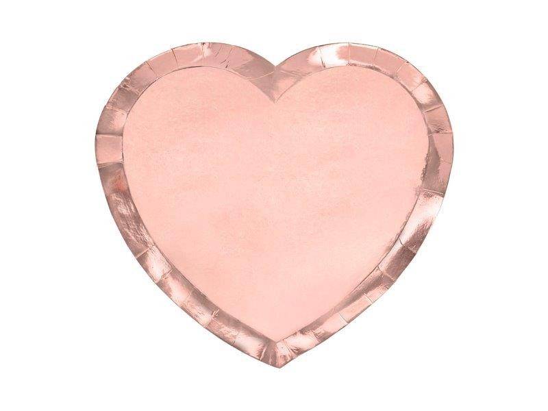 Pratos Coração Rose Gold