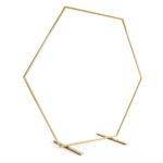Suporte de pano de fundo hexagonal, ouro, 2m