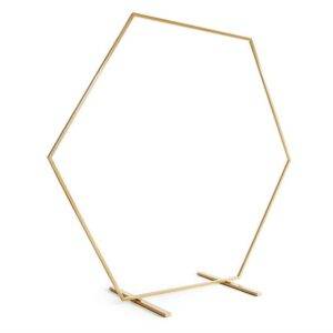 Suporte de pano de fundo hexagonal, ouro, 2m
