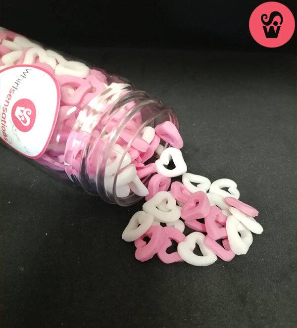Sprinkles - Corações Abertos Rosa/Brancos