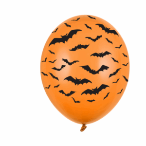 6 BALÕES LATEX 30 CM MORCEGOS - HALLOWEEN