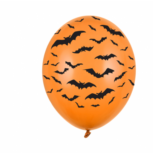 6 BALÕES LATEX 30 CM MORCEGOS - HALLOWEEN