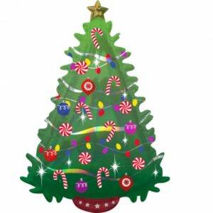 BALÃO DE FOIL ÁRVORE DE NATAL