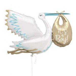 Balão de foil gigante Cegonha It's a boy - Baby Shower
