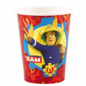 8 Copos descartáveis Bombeiro Sam