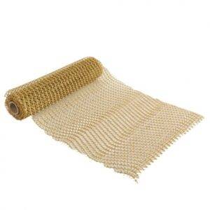 CORREDOR DE MESA 28 CM X 5 M 'ZIG ZAG' DOURADO SPARKLING