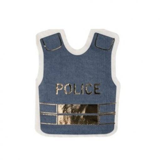 16 GUARDANAPOS 32.5X26 CM POLÍCIA