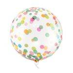 Balão Orbz 40 cm com confettis coloridos