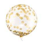 Balão Orbz 40 cm com confettis dourados