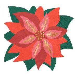 20 Guardanapos de Natal Poinsettia