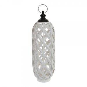 Porta velas DKD Home decor de metal e bambú 