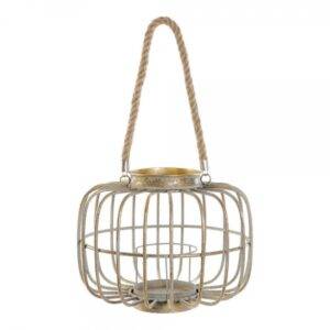 Porta velas DKD Home decor de metal cristal dourado