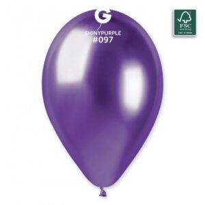 50 BALÕES LATEX 13'' COR SHINY/CROMADO PURPLE