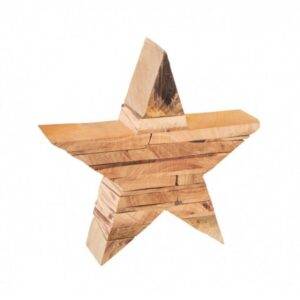 Decoração de mesa Estrela de Madeira 