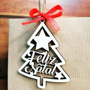Mini árvore e mini estrela de natal