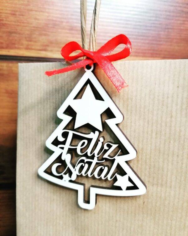 Mini árvore e mini estrela de natal