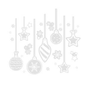 Autocolantes de Janela Bolas de Natal