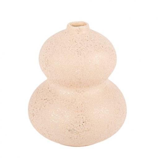 VASO BLUSH COM APONTAMENTOS DOURADO 14X11 CM