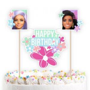 Topo de Bolo do tema Barbie Sweet Life