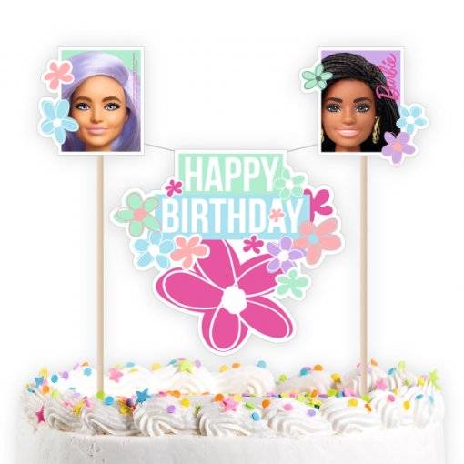 Topo de Bolo do tema Barbie Sweet Life