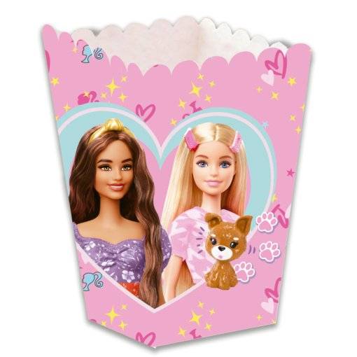 12 Caixas de Pipocas do tema Barbie